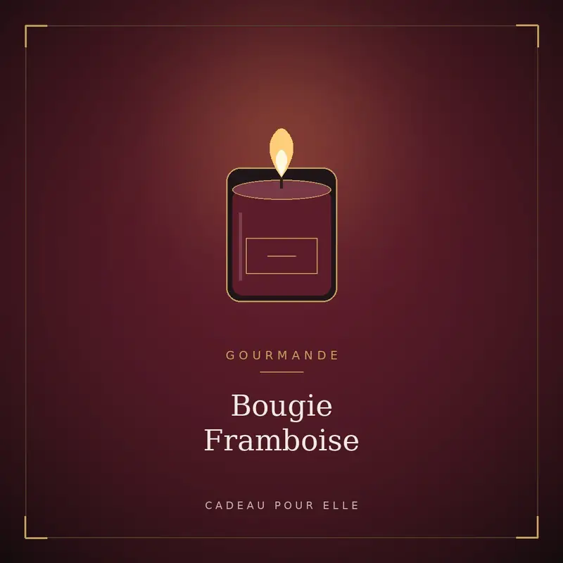 Bougie parfumée Framboise Givrée en cire de soja, Cadeau Pour Elle